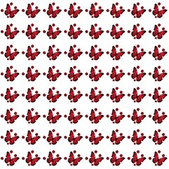 Red butterfly with flower pattern illustration on white background