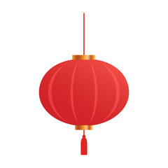Chinese paper lantern element isolated