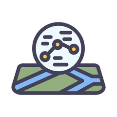 line chart plan location filled style