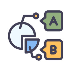 pie chart multiple choice filled style
