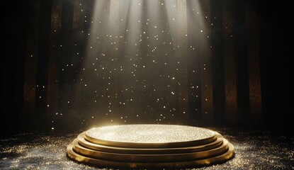 Obraz premium Golden Podium Stage Design