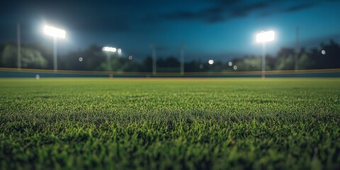 Night Baseball Field