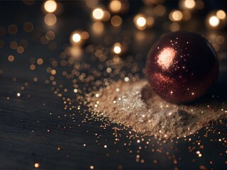 Naklejka premium Abstract Gradient Background with Golden Sparkles