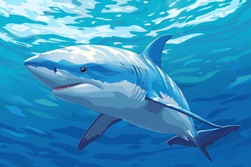 Fototapeta premium shark in the sea