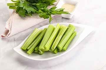 Vegan cuisine - dietary celery cticks
