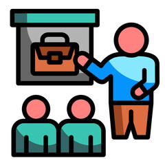 Fototapeta premium Job Training Icon