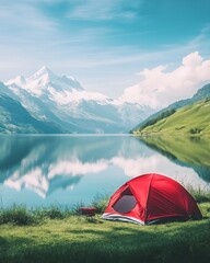 tent in the mountains