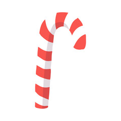 Christmas candy cane illustration on white background