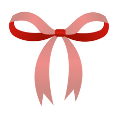 Ribbon bow clipart design on the white