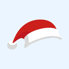 Santa Claus hat isolated illustration on blue