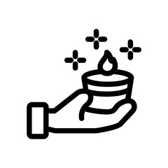 celebration diwali outline style