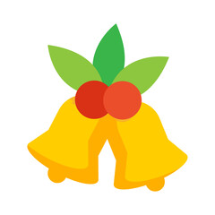 Festive Christmas Bells Ringing in Holiday Season on white background