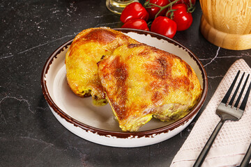 Roasted chicken thigh with spices