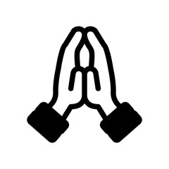 hand pray glyph style