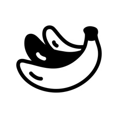 banana fruit glyph style
