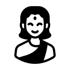 indian woman glyph style