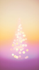 a Christmas-themed image with a soft, blurred bokeh effect forming the shape of a Christmas tree.