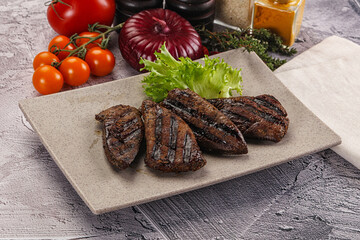 Grilled diet beef liver steak