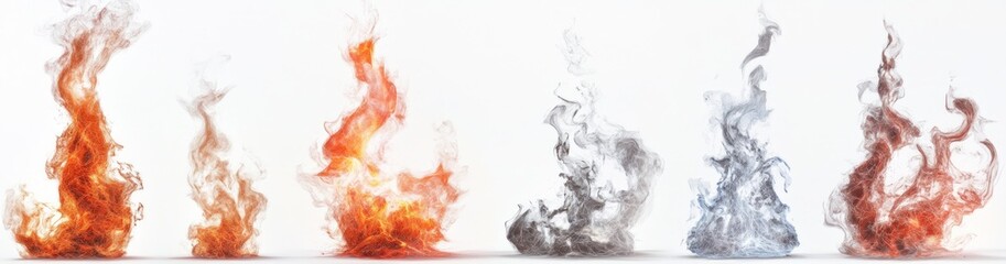 Obraz premium Abstract Fire and Smoke Art