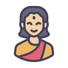 indian woman filled style