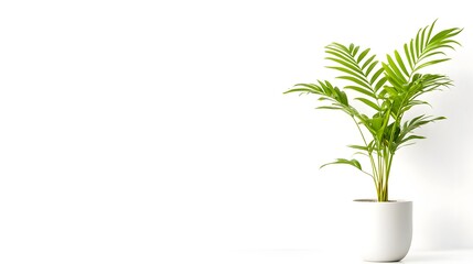 Vibrant green indoor plant in modern pot