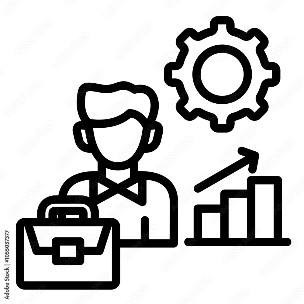 Wall mural professional growth icon