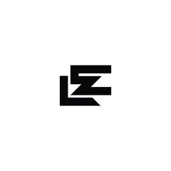 Obraz premium EL monogram logo design letter text name symbol monochrome logotype alphabet character simple logo