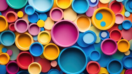 Background with vibrant circles in various colors; bold and creative abstract design