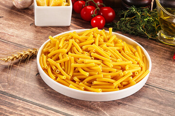 Italian pasta Maccherony for cooking