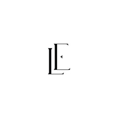 EL monogram logo design letter text name symbol monochrome logotype alphabet character simple logo