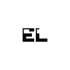 EL monogram logo design letter text name symbol monochrome logotype alphabet character simple logo