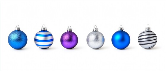Silver Christmas Ornaments:  Varied Textures