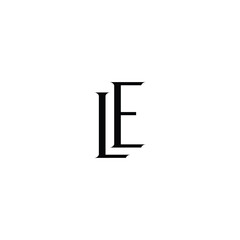 EL monogram logo design letter text name symbol monochrome logotype alphabet character simple logo