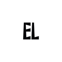 EL monogram logo design letter text name symbol monochrome logotype alphabet character simple logo