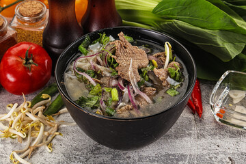 Vietnamese cuisine - Pho Bo soup with beef