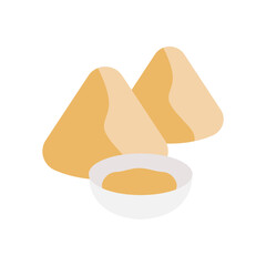 samosa food flat style