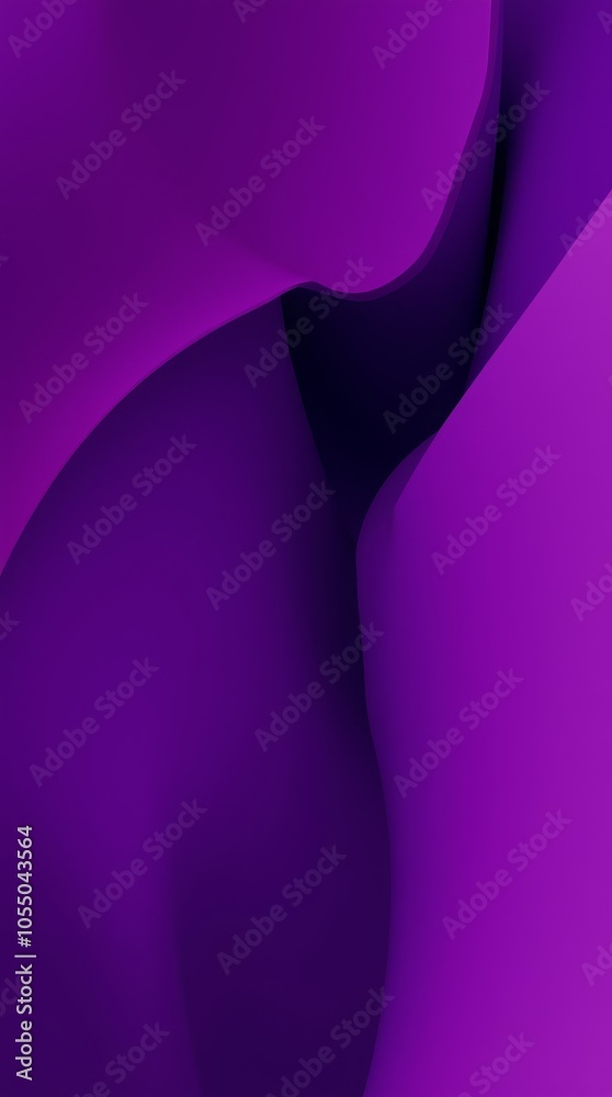Fototapete Abstract purple curves with deep shadows, creating a sense of movement and depth