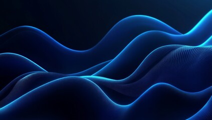 Obraz premium Abstract Blue Wave Design