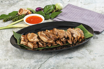 Asian cuisine Baked duck breast