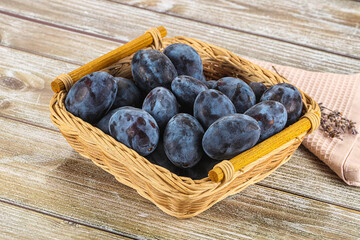 Fresh raw sweet juicy plum