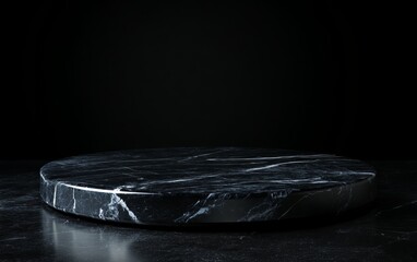 Sleek Black Marble Platform