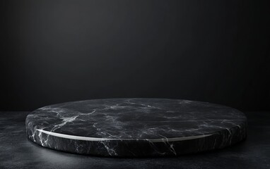 Elegant Black Marble Podium