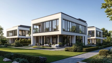 Contemporary Multi-Family Home in New Urban Residential Development at City Center