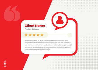Modern professional client feedback and customer review social media and web ui template design