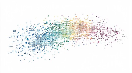 A sleek poster template designed for tech presentations, showcasing code snippets and customizable text areas against a clean white backdrop.