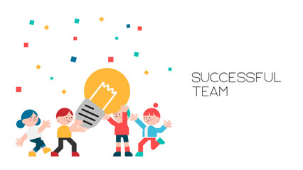 Innovation idea to drive team success, business innovative solution