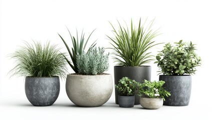 Fototapeta premium Elegant Plant Arrangement in Pots