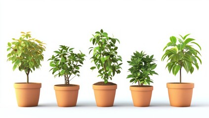 Fototapeta premium Variety of Potted Plants