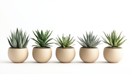 Obraz premium Elegant Succulents in Stylish Pots