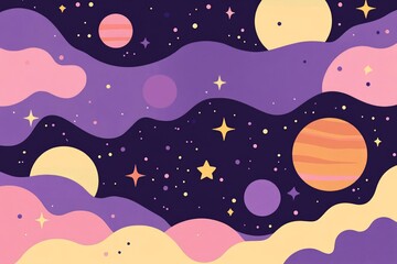 Fototapeta premium Colorful Space Background